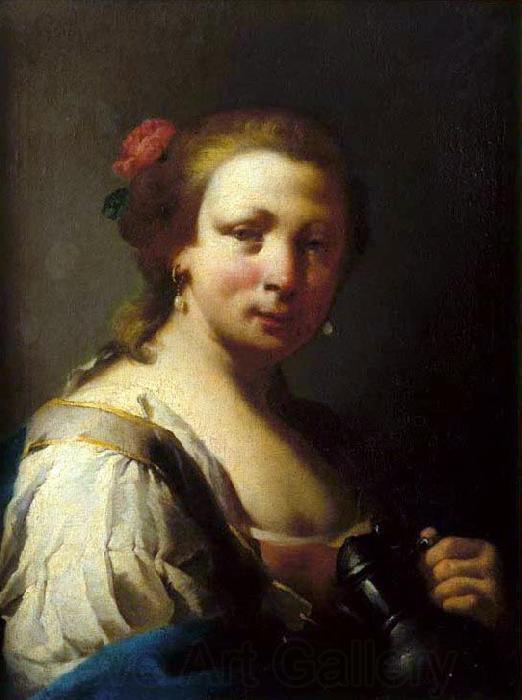 Giovanni Battista Pittoni Mulher com um jarro France oil painting art